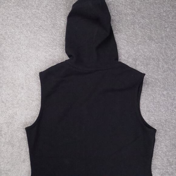 Womens Harley Davidson Medium Black Sleeveless Full Zip Hooded Vest - Picture 9 of 9